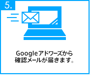 Googleアドワーズから確認メールが届きます。